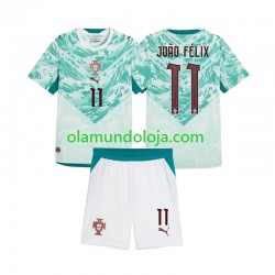 Camisola Portugal Joao Felix 11 Criança Equipamento Segundo 2026 2027 Manga Curta